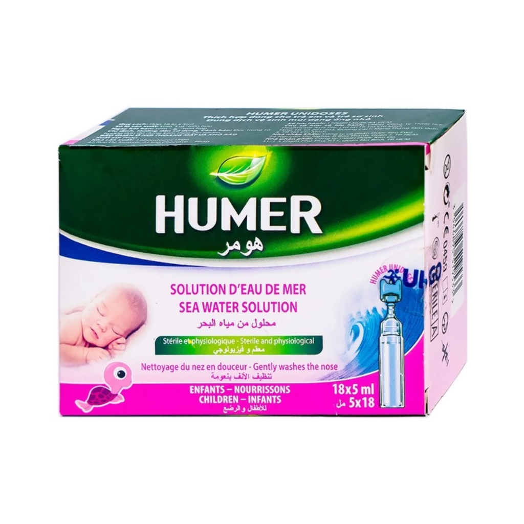 Dung Dịch Muối Biển Vệ Sinh Mũi Humer bottle pack (Humer Unidoses)