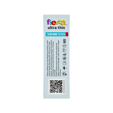 Bao Cao Su Fiesta Ultra Thin (53mm) – Siêu Mỏng Siêu Mềm (Hộp 3 Cái)
