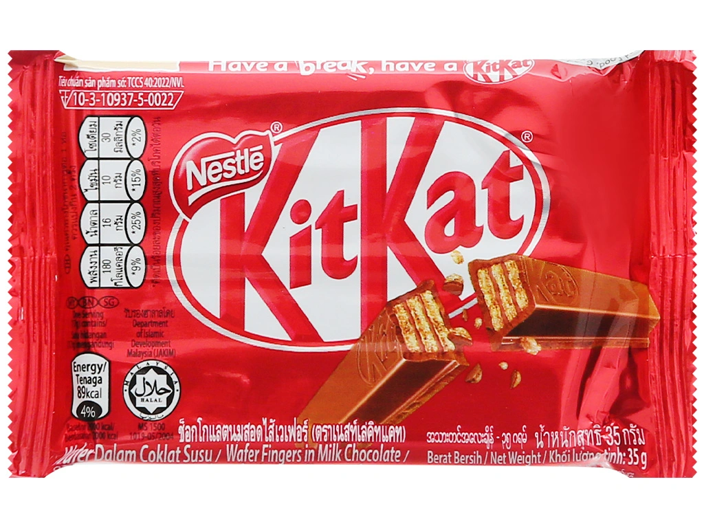 Bánh Xốp Phủ Socola KitKat Gói 35g