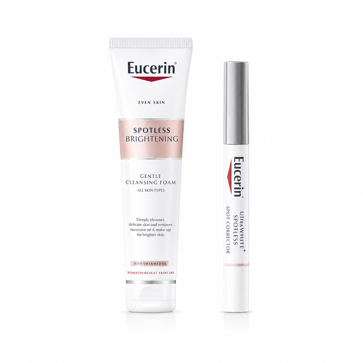 Combo Tinh Chất Hỗ Trợ Giảm Thâm Nám Eucerin +Sữa rửa mặt trắng da Eucerin