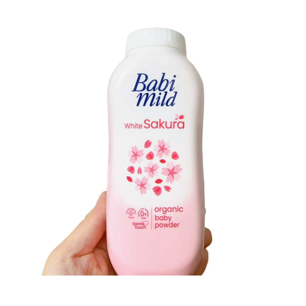 Phấn Thơm Trẻ Em Babi Mild Sakura Baby Powder 160g (Mẫu Mới)