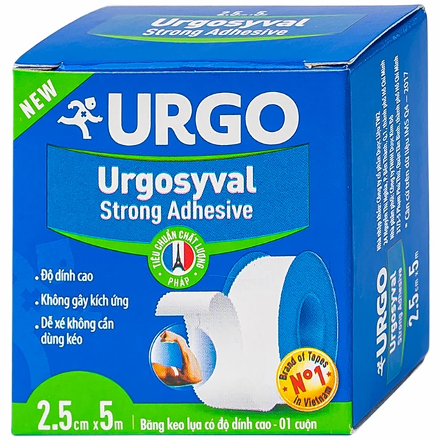  Băng Keo Lụa Urgosyval 2.5cm x 5m (Strong adhesive tape)