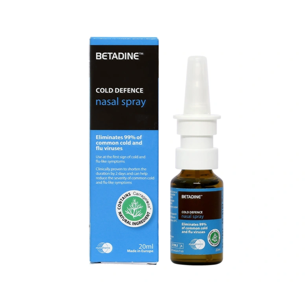 Xịt mũi Betadine Cold Defence Nasal Spray ngừa virus cảm, cúm chai 20ml
