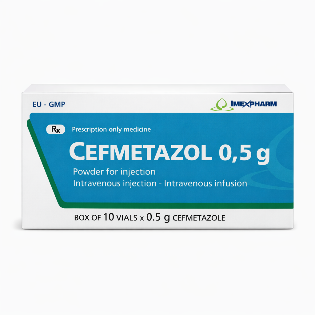 Cefmetazol 0,5 g (Hộp 10 lọ x 0,5g)