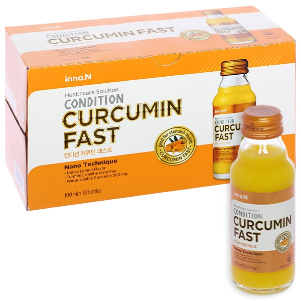Condition Curcumin Fast hỗ trợ bảo vệ niêm mạc dạ dày (Hộp 10 chai x 100ml)