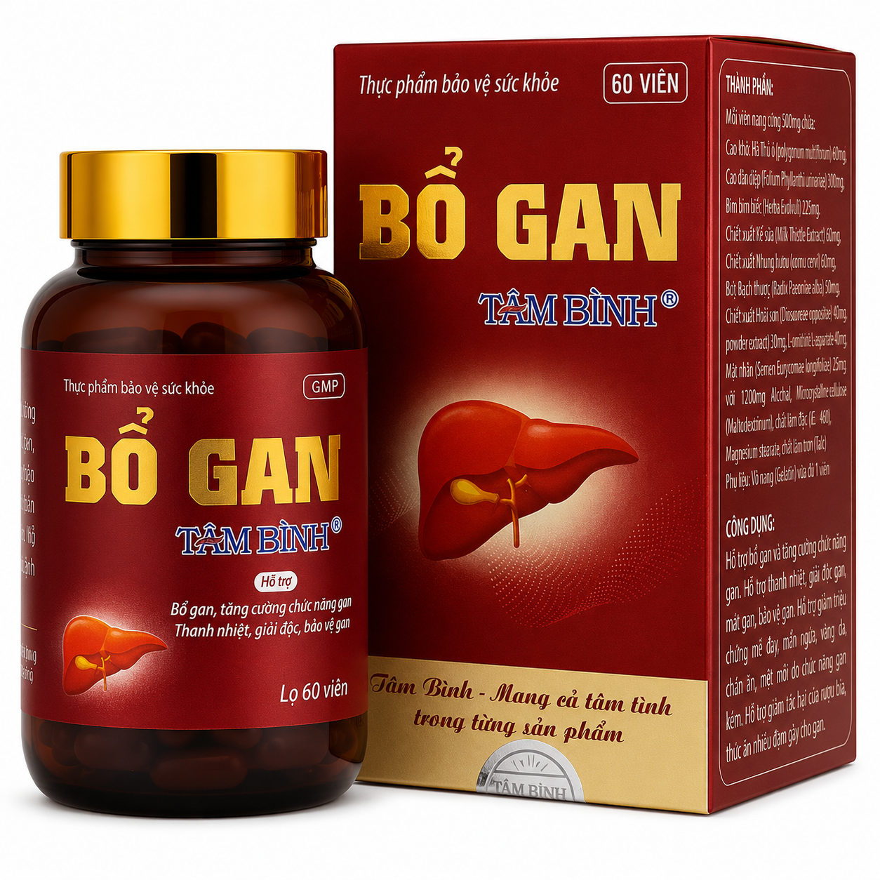 Viên Uống Bổ Gan Tâm Bình (Hộp 60 viên)
