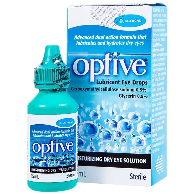 Thuốc Nhỏ Mắt Optive Allergan Giảm Nóng, Kích ứNg Và Khó Chịu Do Khô Mắt (15ml)