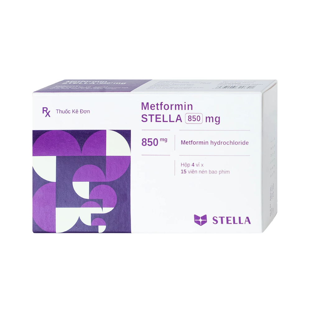 Metformin 850mg Stella (15 viên x 4 vỉ)
